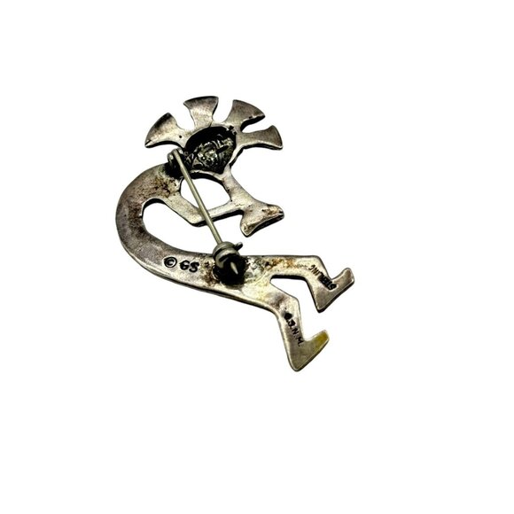 Vintage Sterling Silver Kokopelli Brooch Signed Ethnic Southwestern - Picture 4 of 8